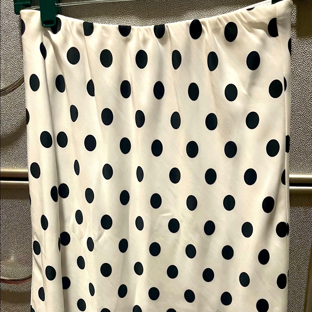 Polka dot midi skirt